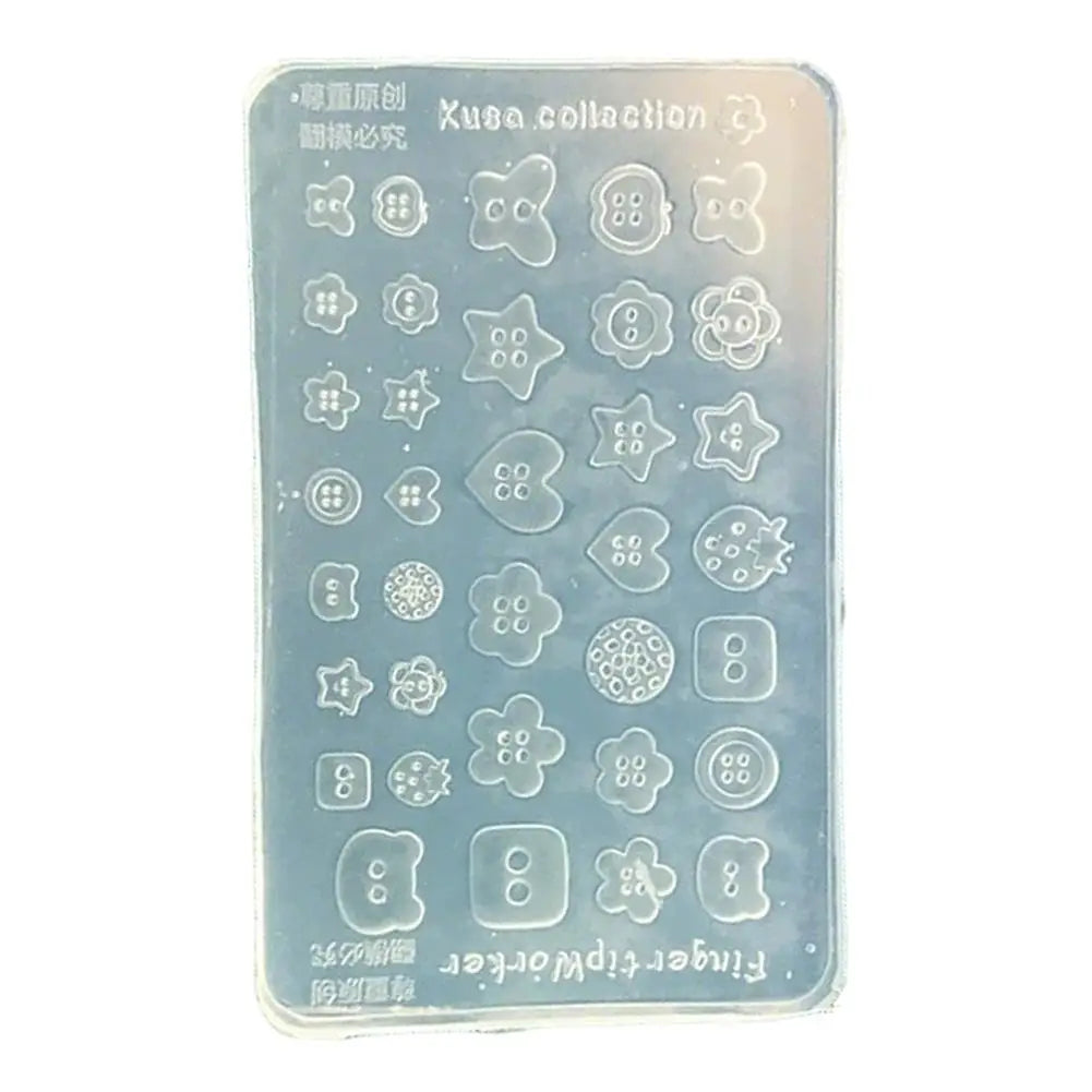 3D Silicone Nail Art Mold – Butterfly, Key, Lock & Resin Silicone Nail Mold Oasis Select A