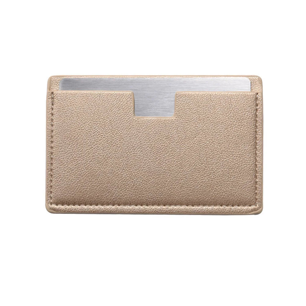 Shatterproof Pocket Makeup Mirror – PU Leather Card Size