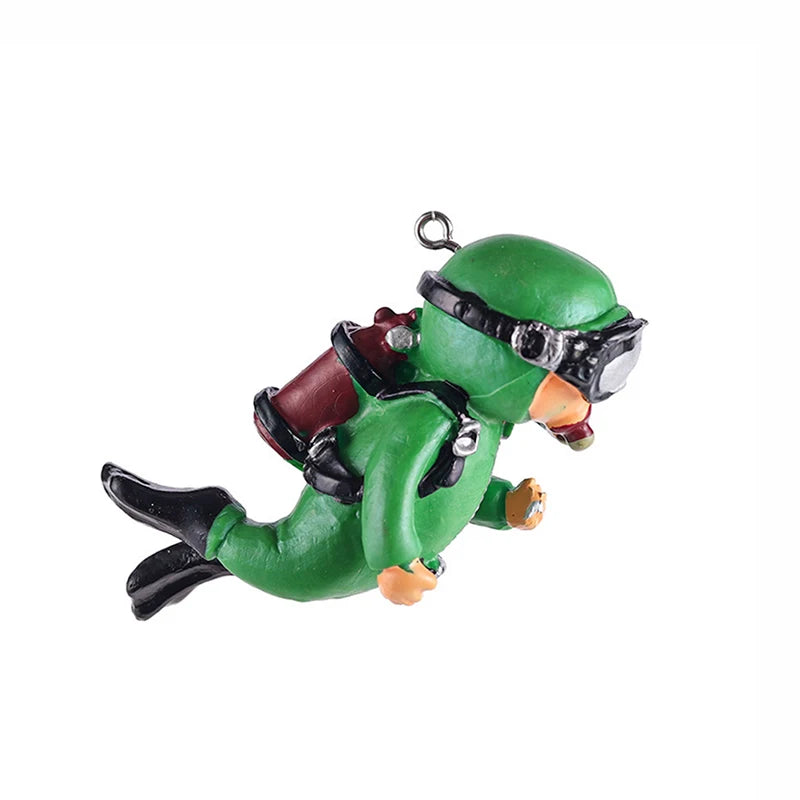 Kawaii Resin Mini Diver Frogman Fish Tank Floating Ornament