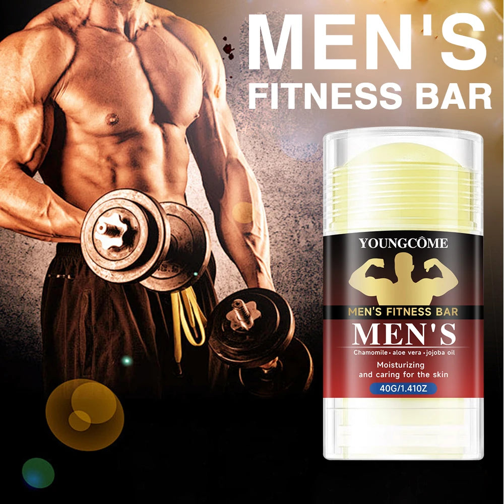 Men's Fitness Bar 1/2/3Set 72H Anti-Sweat Odor Control - Niacinamide,Retinol,Hyaluronic Acid, Gym Essential, Sensitive Skin Safe Oasis Select 40g-1pcs