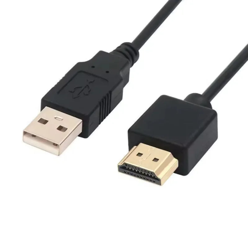 USB Power Cable To HDMI-Compatible Male to Male Charger Cords Splitter Adapter USB 2.0 To HDMI Charging Cable For Smart Device Oasis Select