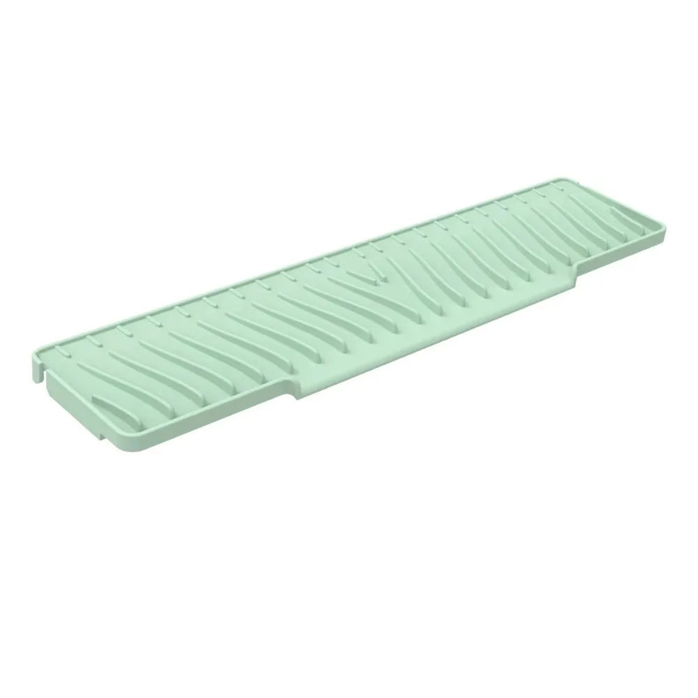 New Silicone Drain Mat 45cm Lengthen Anti-slip Kitchen Sink Holder Faucet Accessories Sink Splash Guard Farmhouse Decor Oasis Select Green