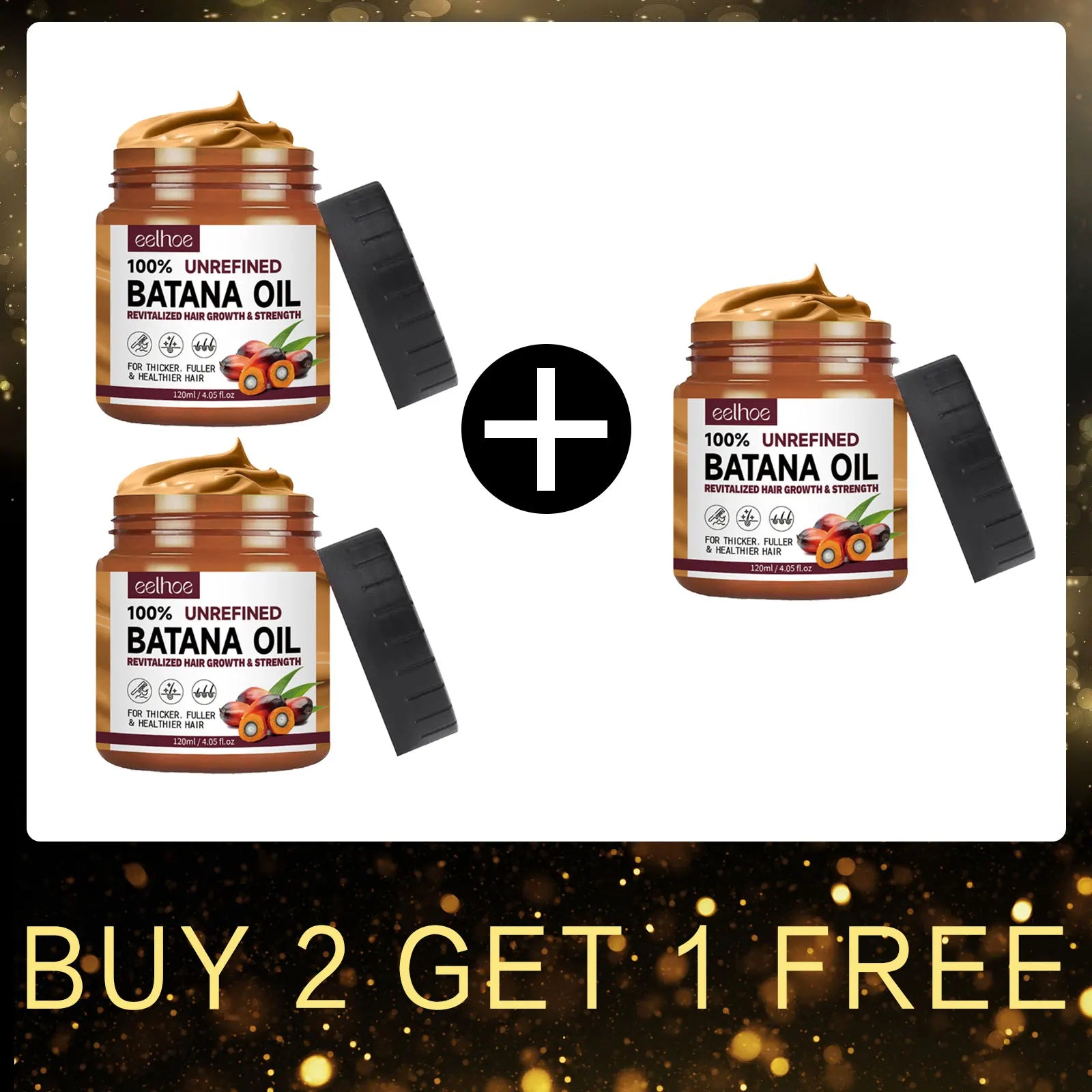 EELHOE Natural Batana Oil Deep Moisturizing Smooth Thick Hair Growth Shampoo and Conditioner for Damaged Hair Keratin Treatment Oasis Select 2Conditioner 1 Free