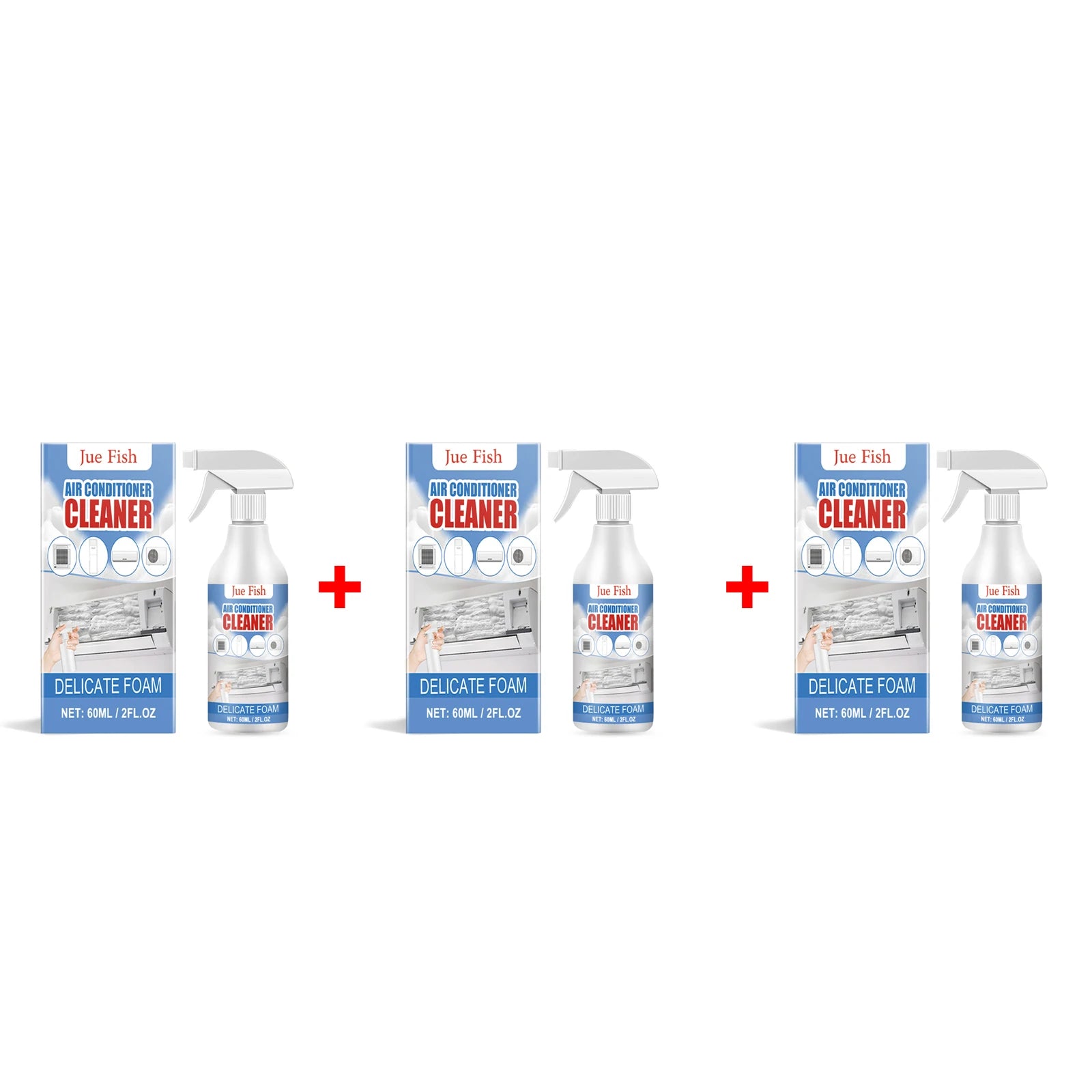 60ml Air Conditioner Cleaner Spray Condenser Coil Cleaning Deodorizer Air Conditioner Foam Coil Cleaner Cleaner Stain Remover ﻿ Oasis Select 3 X 60ml boxed