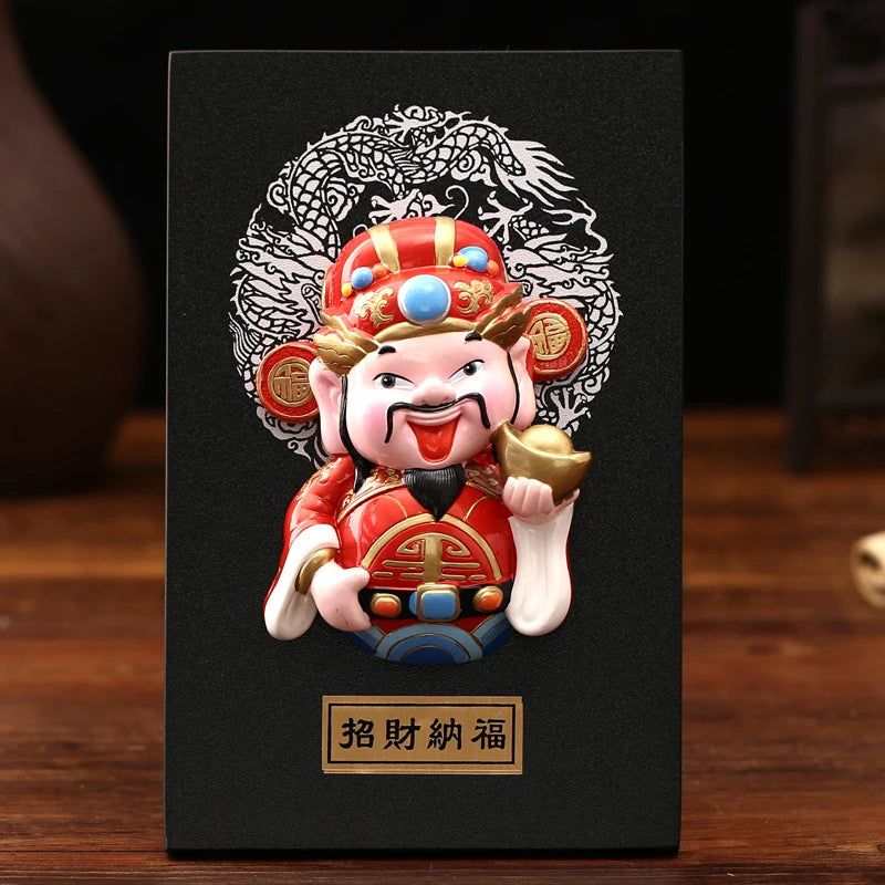 Peking Opera mask decoration Chinese style hot pot restaurant teahouse decoration Peking Opera mask relief pendant Oasis Select 9 20cm x 13cm