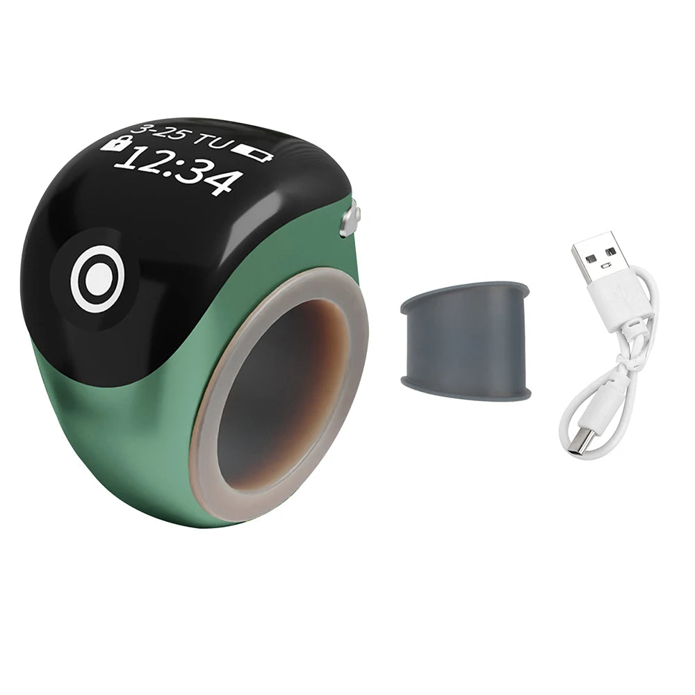 S8pro Smart APP Counting Finger Counter OLED Display 120mah Battery Type-C Smart Ring Bluetooth Electronic Counter Oasis Select Green