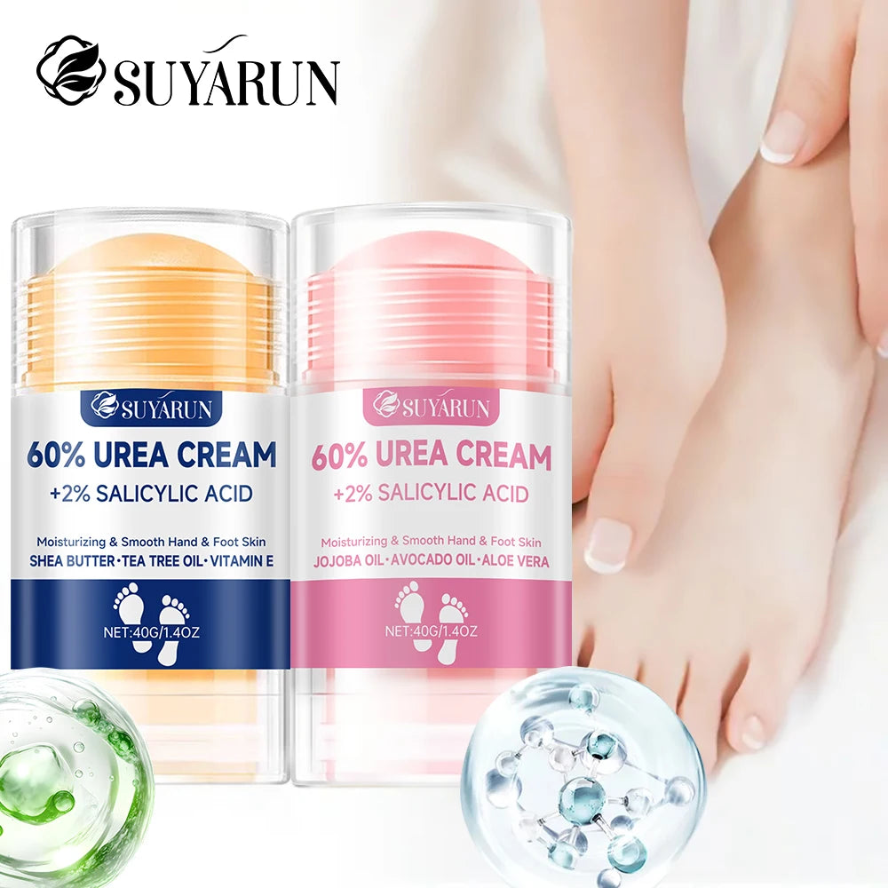 SUYARUN 60% Urea Foot Cream Stick - Moisturizing & Exfoliating, Cracked Heel Repair, Deep Hydration for Dry Feet, Long protect. Oasis Select