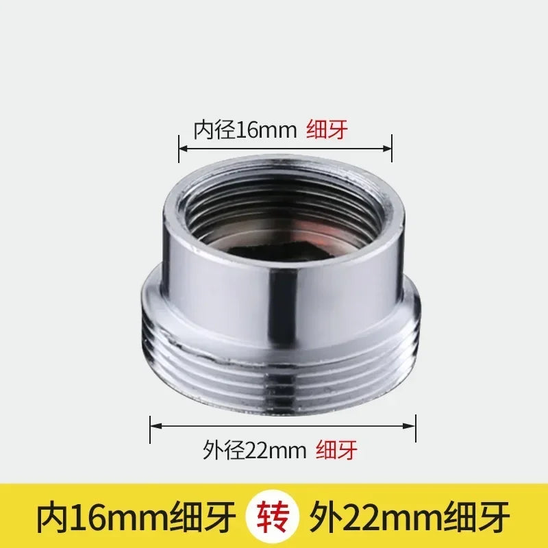 Brass Silver Water Faucet Coupler 1/2 To M16 M18 M20 M22 M24 M28 Thread Connector Fittings For Bubbler Kitchen And Bathroom Oasis Select N16W22
