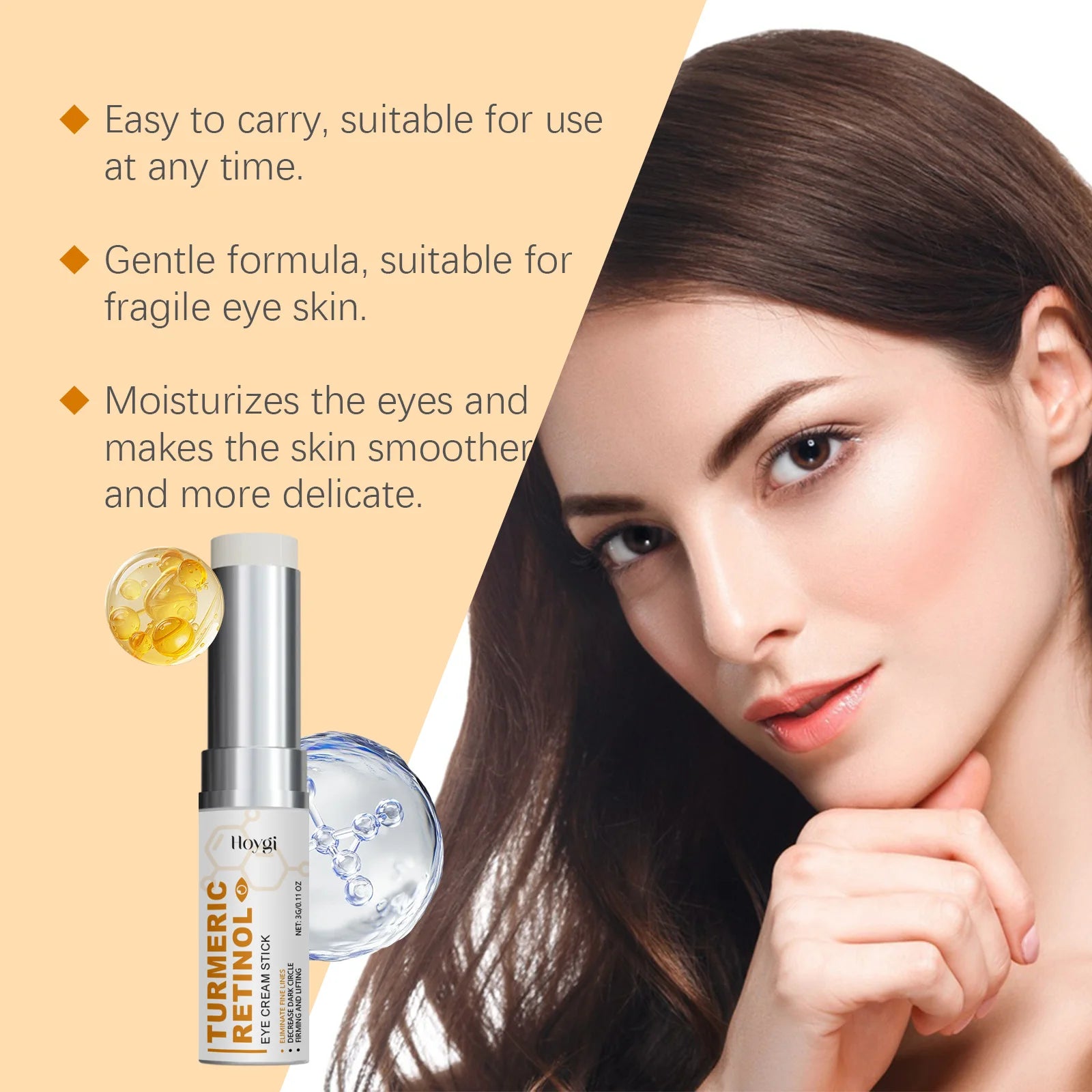 Hoygi Turmeric Retinol Eye Serum Stick – Dark Circles & Lines