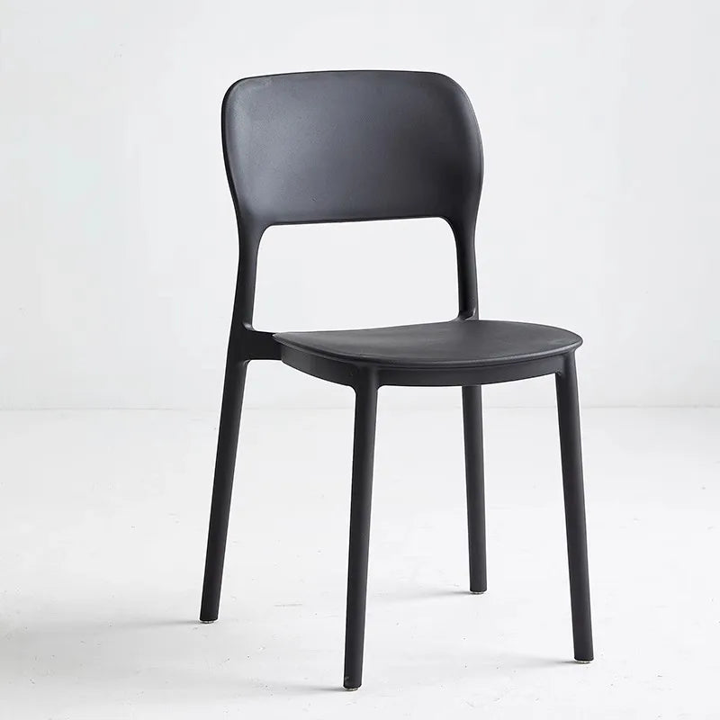 Chair Household Plastic Dining Chair Back Chair Thickened White Commercial Dining Table Chair Bedroom Outdoor Sedentary Oasis Select Black 2 pieces