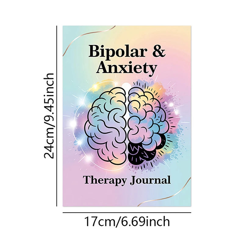 Bipolar & Anxiety, Bipolar Disorder, BD Psychological Therapy, Journal Planners Notebook Oasis Select Multicolor