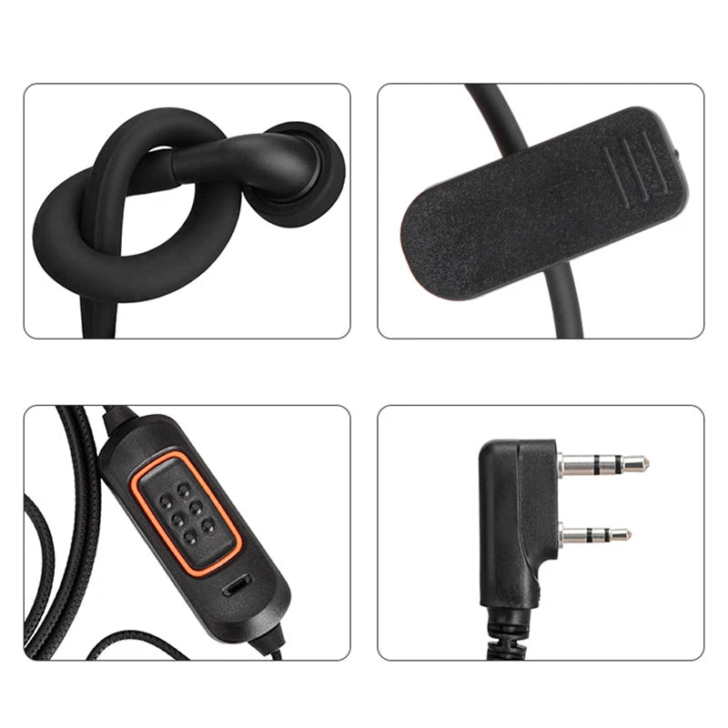 New Baofeng 780 Headset Mic earphone For BaoFeng UV-5R UV-5RH UV-21 PRO Quansheng UV-K6 Walkie Talkie Two Way Radio Accessories Oasis Select