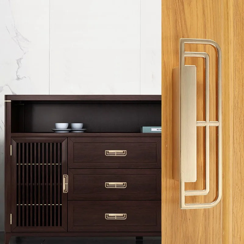 Classical Kitchen Cabinet Storage Handles Solid Dressers Brass Gold Vintage Cabinet Door knobs Furniture Drawer Pulls Hardwa Oasis Select
