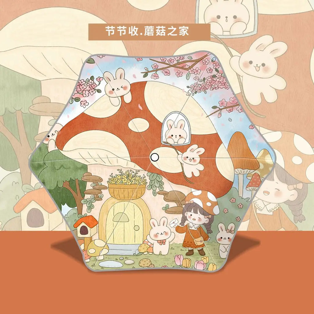 Folding Children's Umbrella Explosion-proof Anti-rebound Clear Umbrella Automatic Folding Sun Umbrella Oasis Select F