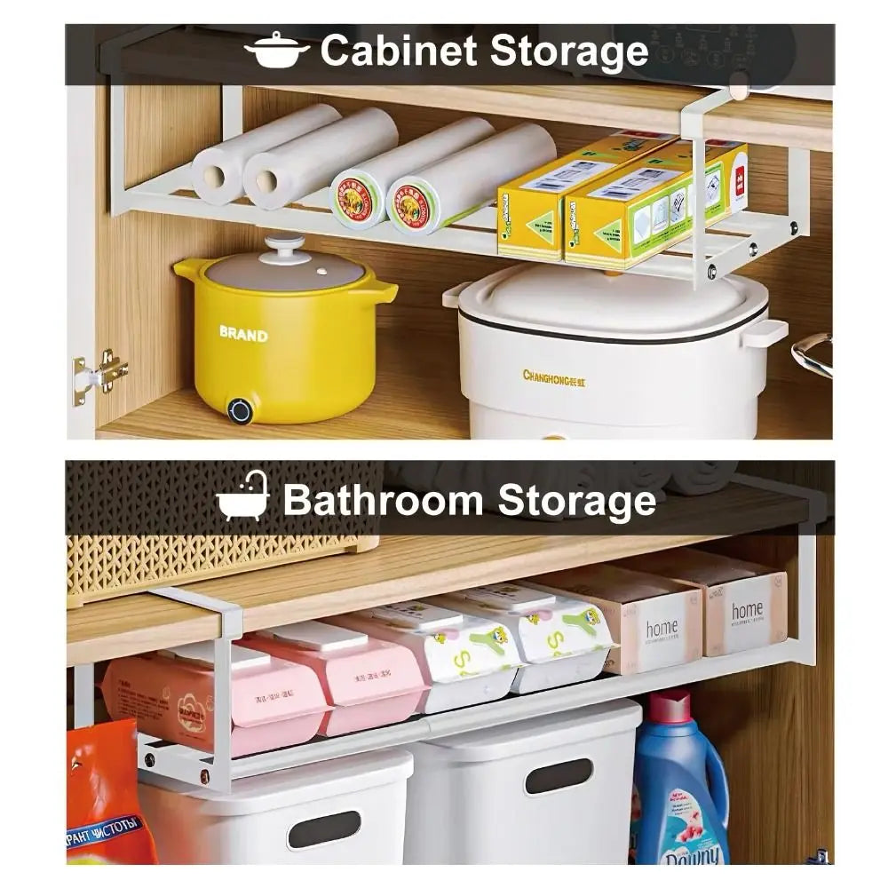 Organizer 15.7-27.6 In Shoe Rack Hanging Adjustable Shoe Storage Retractable Multifunctional Under Cabinet Shelf Entryway Oasis Select