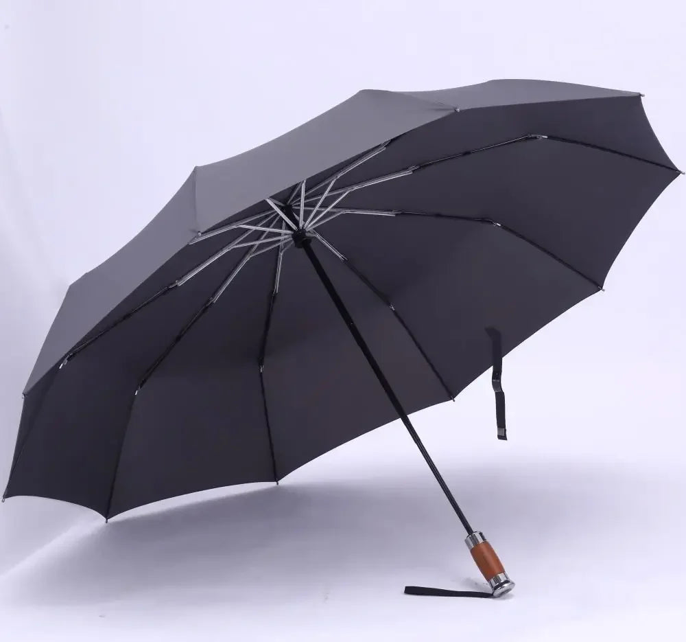 Genuine Brand Large Folding Umbrella Business Men Automatic Umbrellas Windproof Male Parasol Parasol Umbrella Oasis Select Aluminum Gray 10K