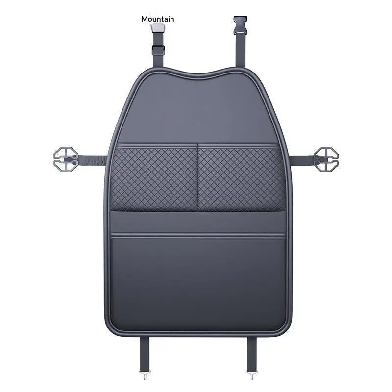 PU Leather Car Seat Kick Proof Pad With Pockets Multi-functional Tablet Holder Auto Seat Back Protection Cover For Kids 1PC Oasis Select 2