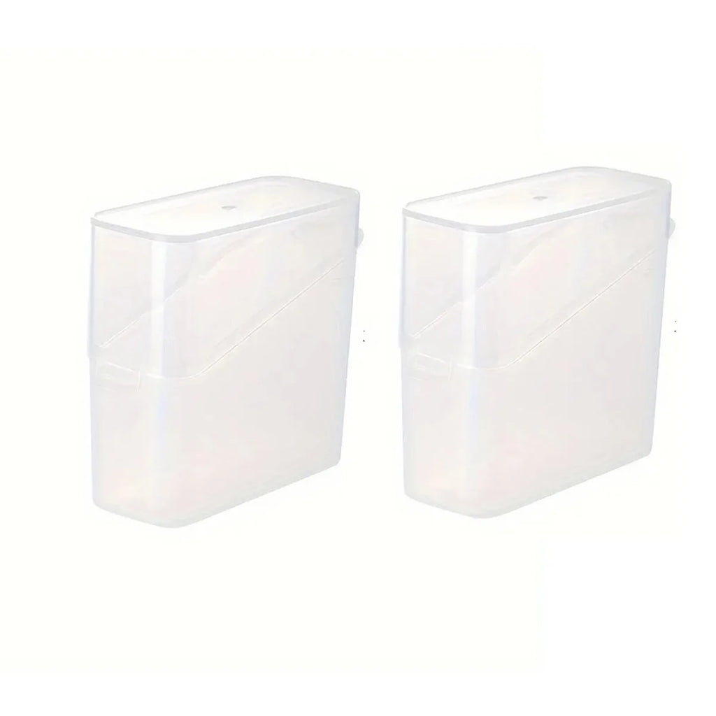 Japanese Style Tilted Transparent Lid Storage Box| Cheese Tea Coffee Storage Organizer| Small Item Classification Container Oasis Select 2pcs Transparent