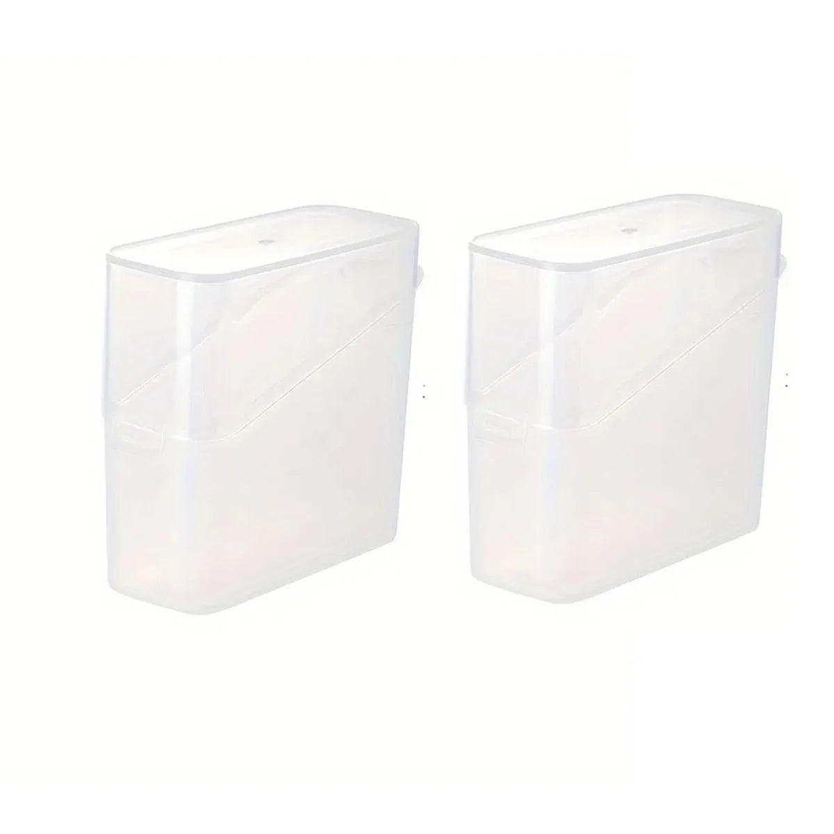 Japanese Style Tilted Transparent Lid Storage Box| Cheese Tea Coffee Storage Organizer| Small Item Classification Container Oasis Select 2pcs Transparent