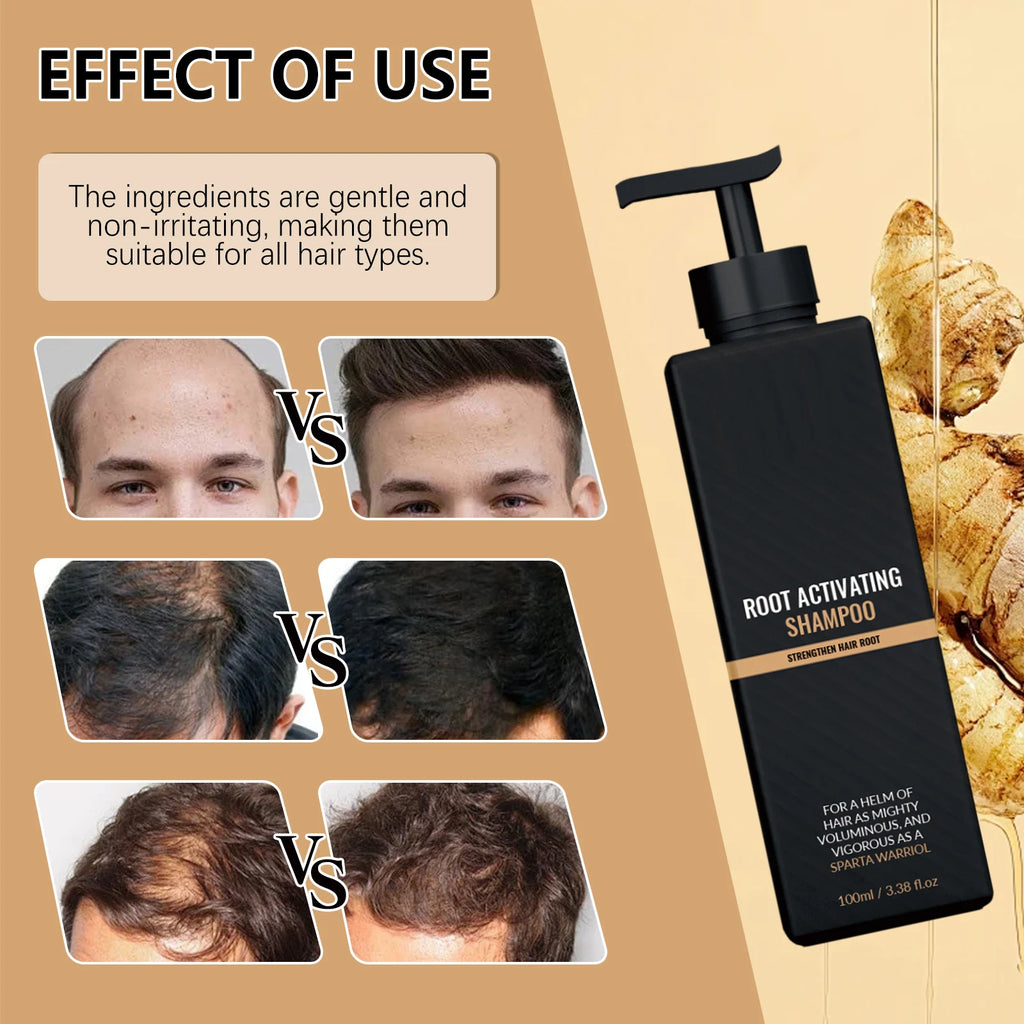 Volumizing Scalp Care Shampoo Deep Cleansing Ginger Extract Natural Formula Hair Strengthening Nourishing For Oily Hair All Type Oasis Select