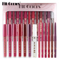 Fit Colors 13-Piece Matte Lip Gloss & Liner Set – Waterproof