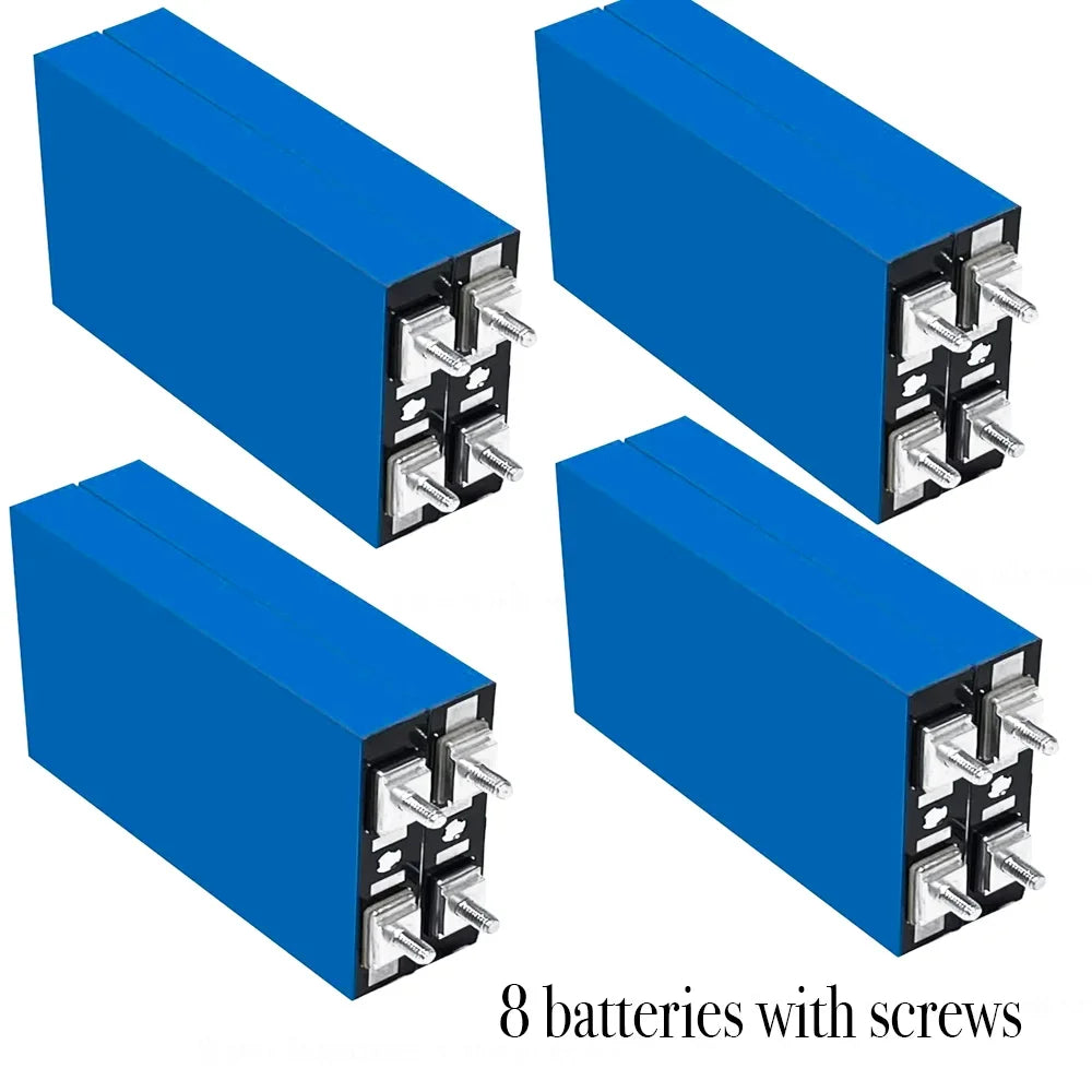 Grade A 3.2V 30Ah LiFePO4 Battery - 8000 Cycles, Suitable for 12V/24V/48V/60V Solar, Campers, Golf Cart, Yacht Oasis Select 8 pcs batteies screw