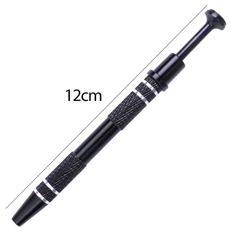 Piercing Ball Grabber Tool Pick Up with 4 Prongs Holder Diamond Claw Tweezers for Small Parts Gems Prong Jewelry Making Tool Oasis Select Black