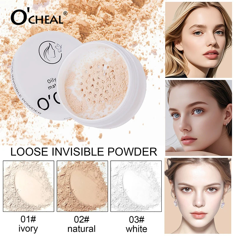 O'CHEAL Loose Setting Powder – Oil Control & Waterproof Matte