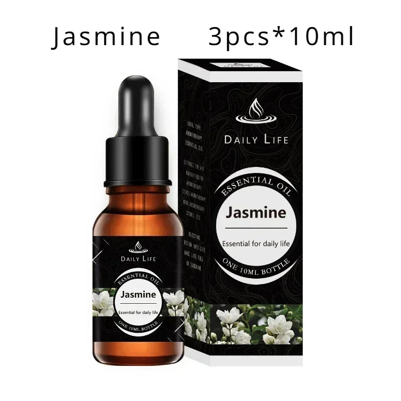 Water Soluble Aromatherapy Essential Oil Lavender Rose 10ML*3pcs for Humidifier Gypsum Expansion Stone Special Essential Oil Oasis Select Jasmine 10ml