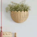 Garden Style Rattan Wall Hanging Key Storage Basket Home Decoration Toys Sundry Storage Basket Hand-woven Basket Oasis Select 42x20x27cm
