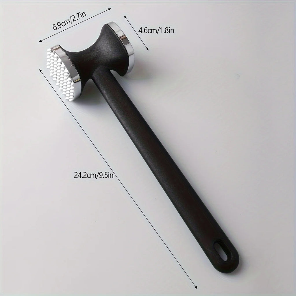1pc Heavy Duty Kitchen Meat Tenderizer Hammer with Rubber Grip, Stainless Steel Head for Effortless Pounding and Tenderizing Oasis Select