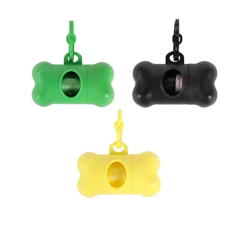 1/3pc Bone Shaped Bag Dispenser Disposable Pet Dog Waste Bag Holder Plastic Garbage Bag Case Carrier Disposal Poop Bag Dispenser Oasis Select Mix 3pcs 1