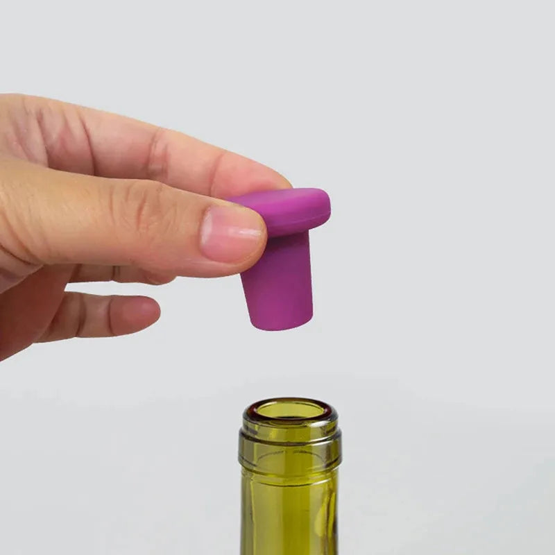 1/2/3/4pcs Silicone Bottle Stoppers Creative Wine Stoppers Bottle Caps Bar Preservation Tools Safe Healthy Home Bar Accessories Oasis Select