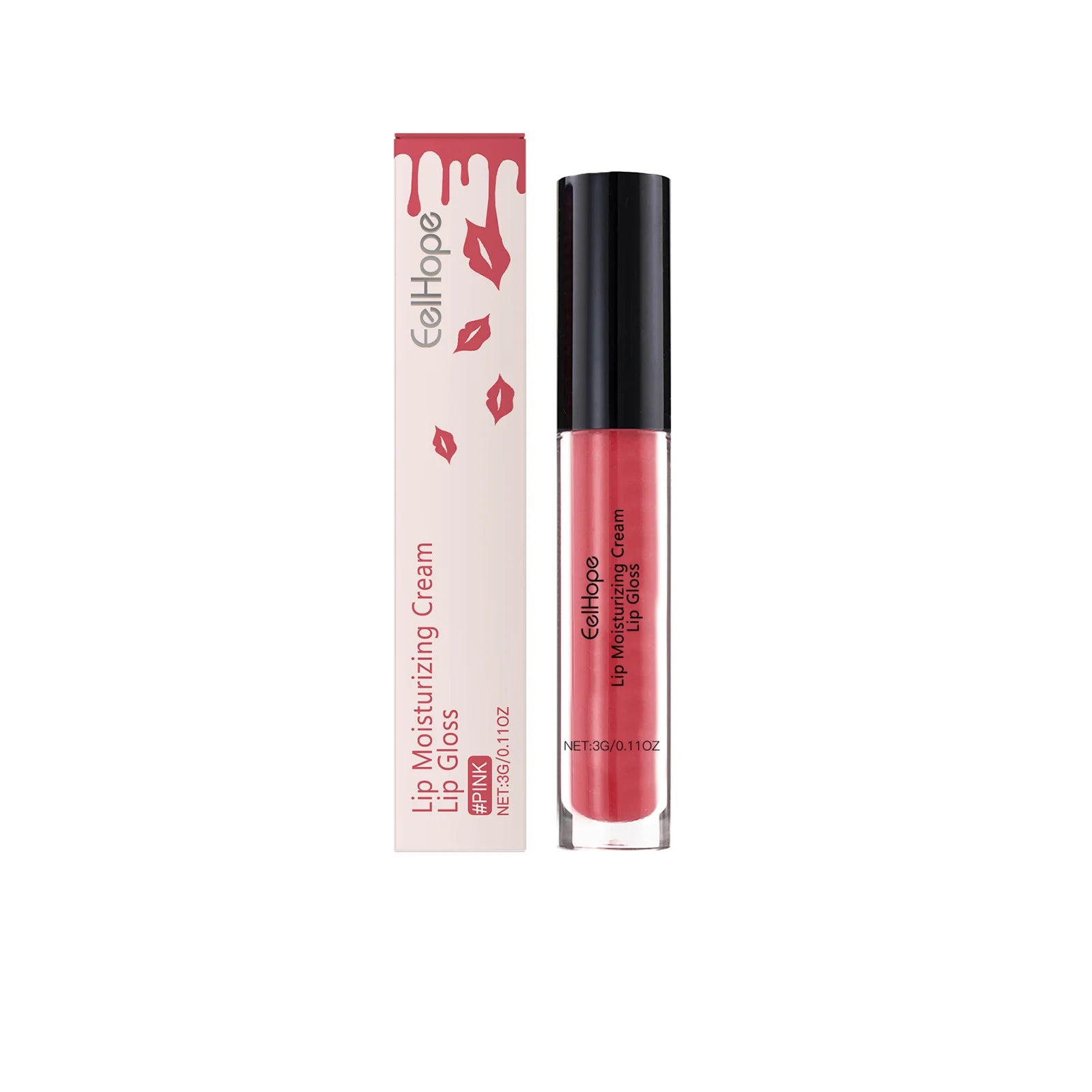 Eelhope Moisturizing Lip Gloss – Non-Sticky, Long-Lasting Glow Lip Gloss Oasis Select PINK