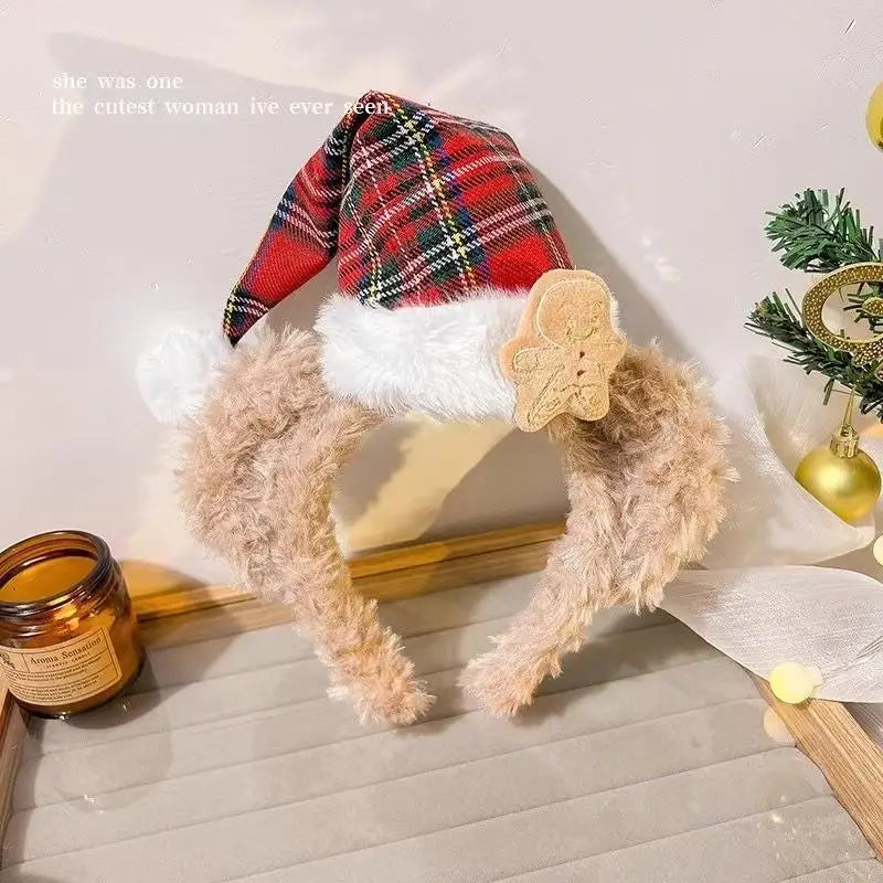 Reindeer Antler Headband with Bells | Christmas Party Accessory Holiday Party Headband Oasis Select A4