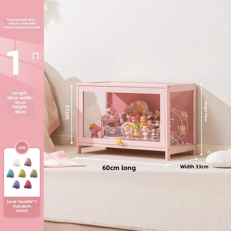 Display cabinet Household blind box ornament Pain cabinet decoration Dust-proof glass display stand Living room model cabinet Oasis Select A door 60 long