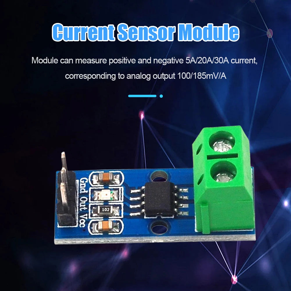 ACS712 Hall Effect Current Sensor Module 5A 20A 30A | ALLOYSEED Current Sensor Module Oasis Select