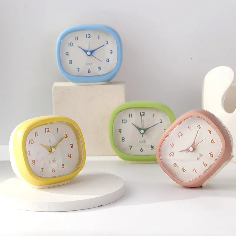 1pcs Ins Style Desktop Clock for Kids Time Management Alarm Clock Small Student Wake Up Clock for Home Bedroom Oasis Select