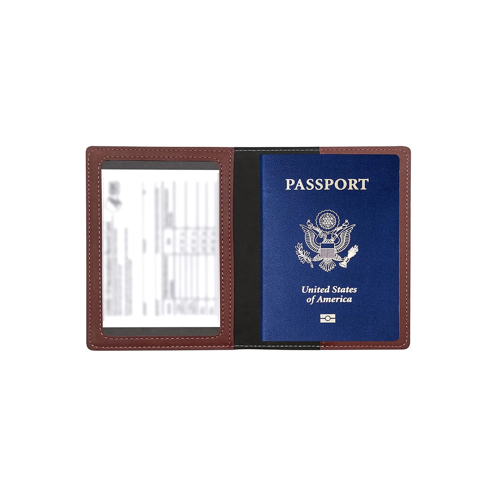 Leather Passport Cover & Card Holder Wallet – Unisex Travel Passport Card Holder Oasis Select G