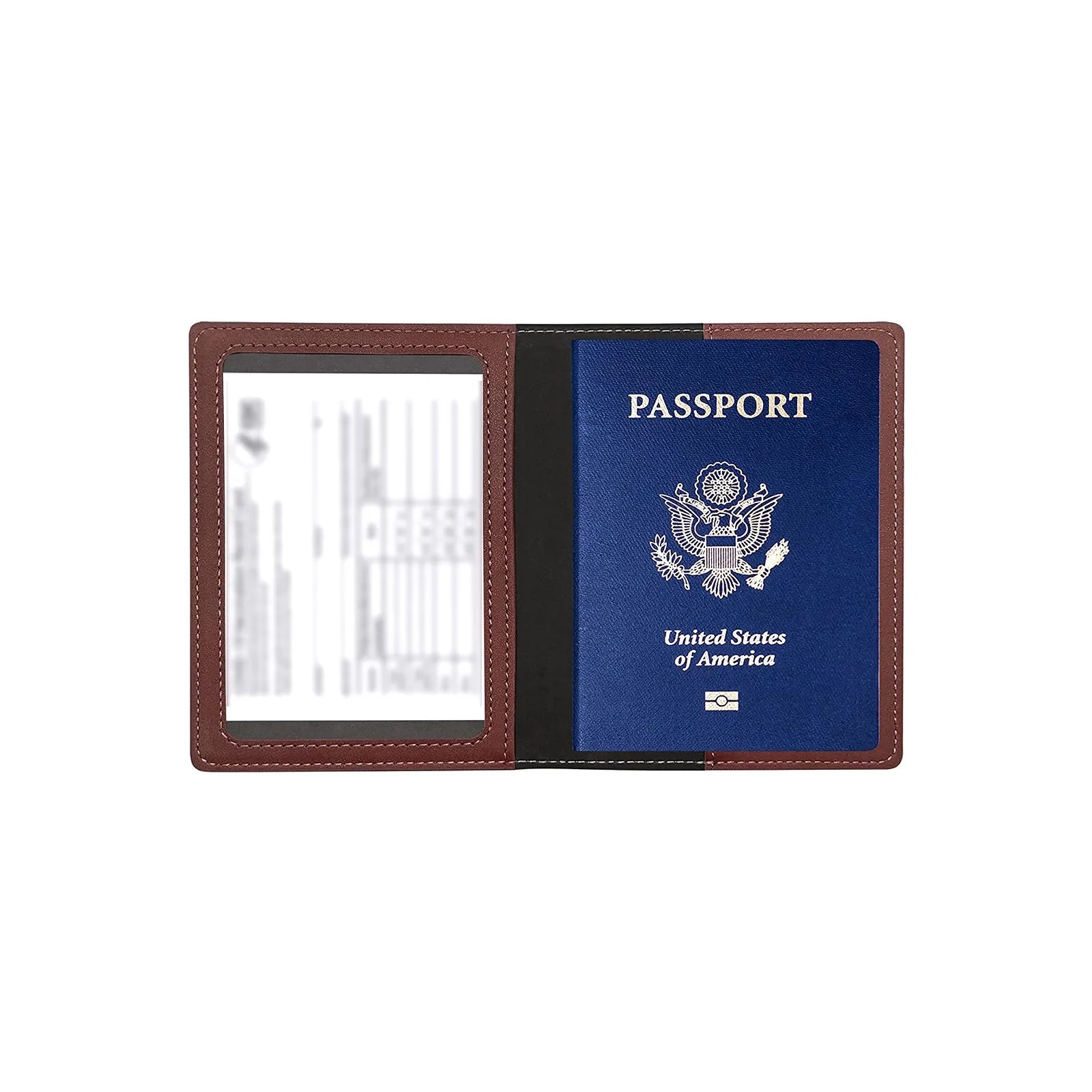Leather Passport Cover & Card Holder Wallet – Unisex Travel Passport Card Holder Oasis Select G