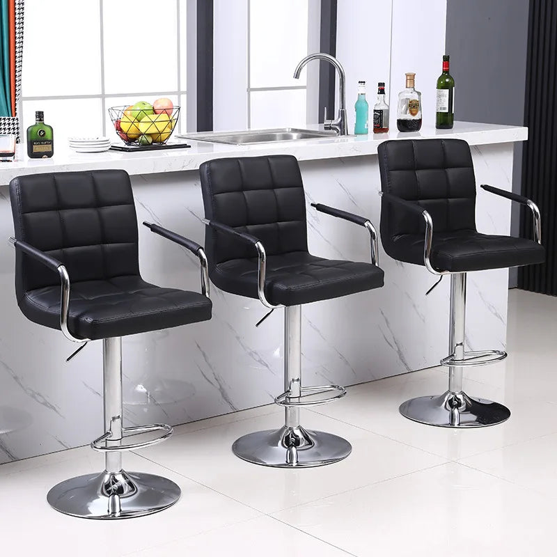 Bar chair adjustable swivel chair backrest high stool office computer chair household rotatable Oasis Select