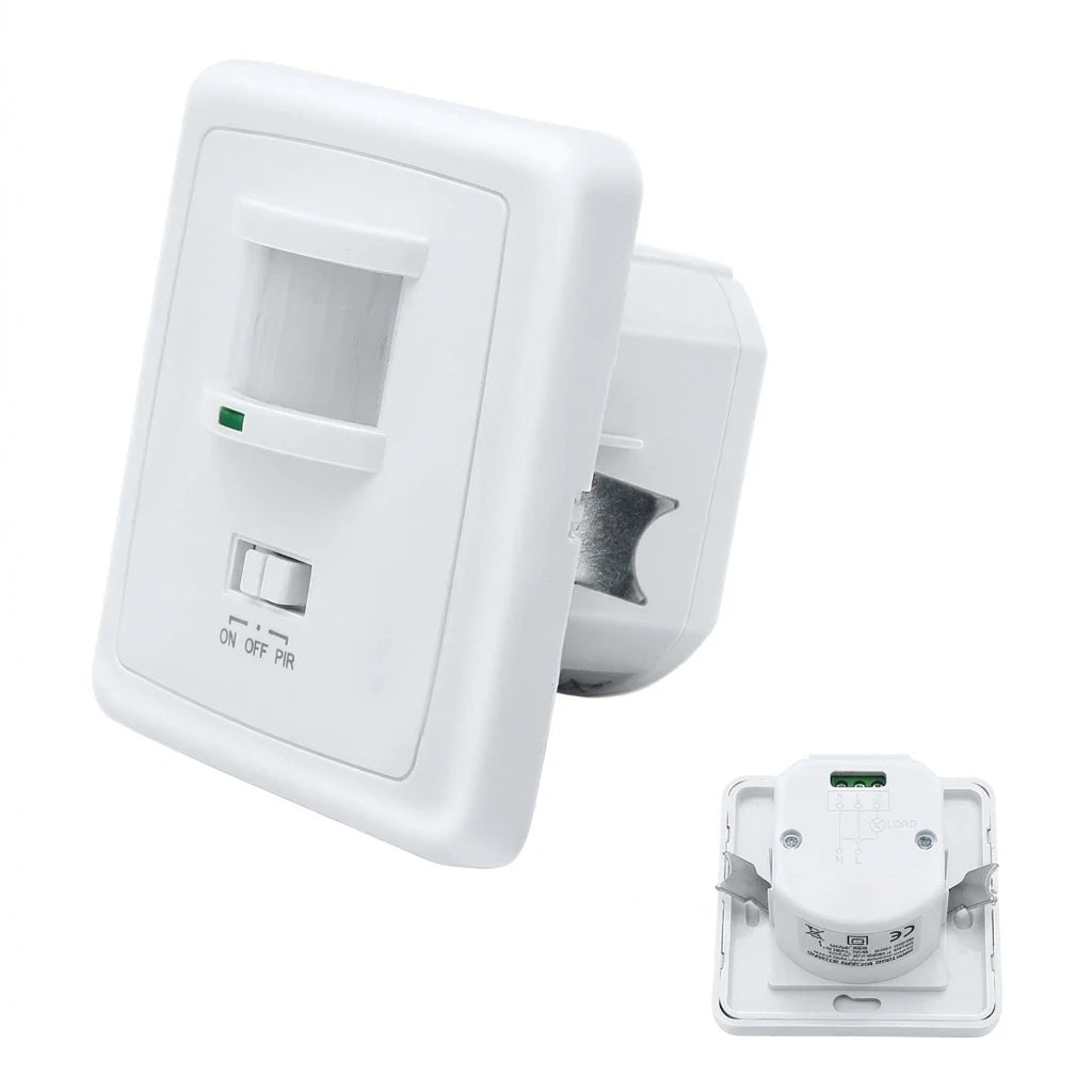 220V Wall Mounted LED Light Switch PIR Infrared Motion Sensor 600W Load 9m Detection Range - Energy Efficient Lighting Control Oasis Select