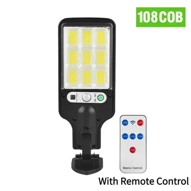 AmmToo COB Outdoor Solar Lights Motion Sensor Solar 3 Modes Waterproof Security Wall Lighting for Patio Garden Door Street Light Oasis Select