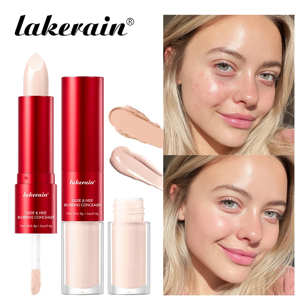 2 In 1 Glide & Hide Blurring Concealer Long-Lasting Full Coverage Foundation Waterproof Liquid Female Makeup for All Skin Types Oasis Select