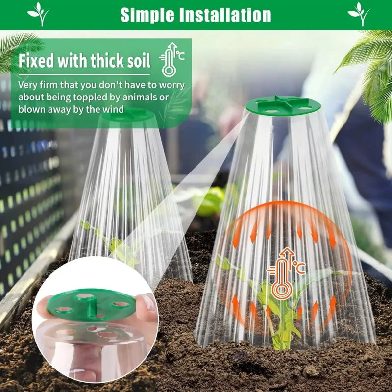 5/10PCS Plant Protective Cover Vegetable Snail Collar Seedling Protector Caps Agricultural Garden Supplies Accessories Oasis Select
