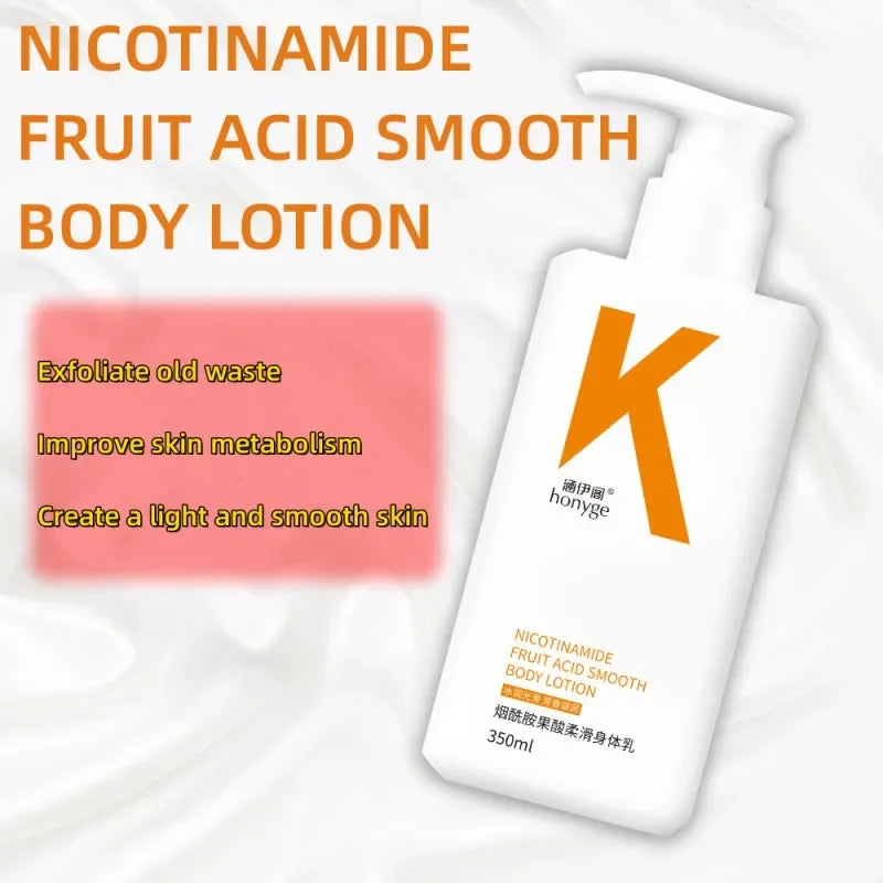 Niacinamide & Fruit Acid Smoothing Body Lotion 350ml Body Moisturizer Oasis Select