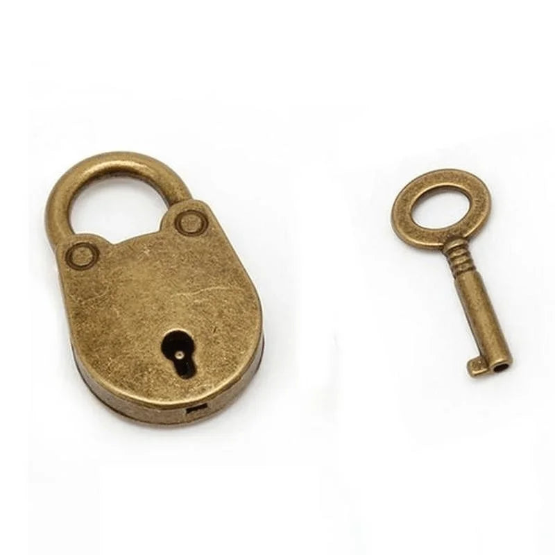 Unlock the Charm of the Past with This Mini Old Vintage Metal Lock and Key Padlock Oasis Select