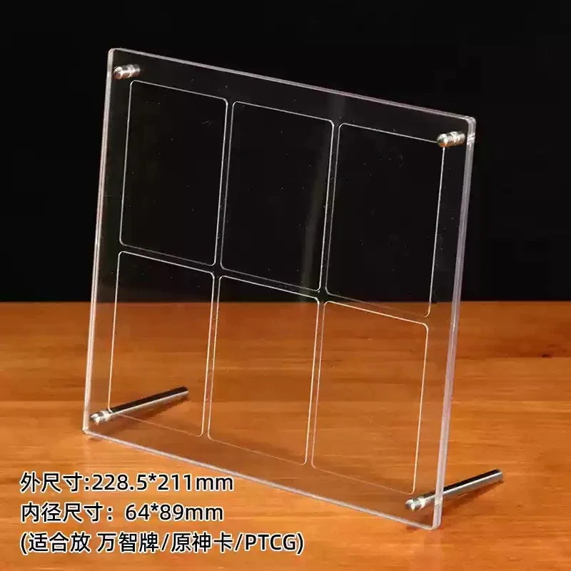 Acrylic 6 & 9 Grid Card Display Frame | Desktop Standing Sign