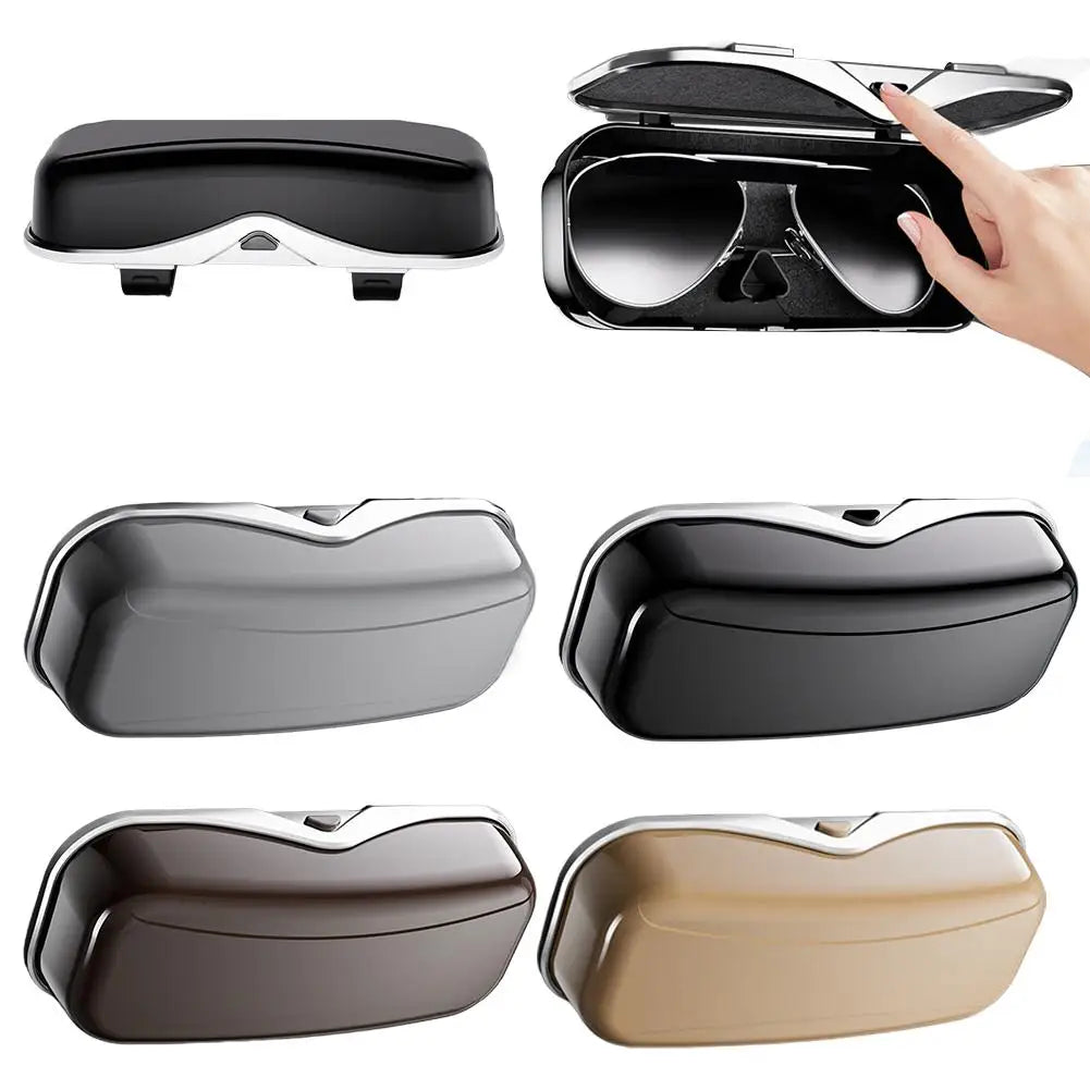 Car Sun Visor Glasses Case – Push-Open Anti-Scratch Holder