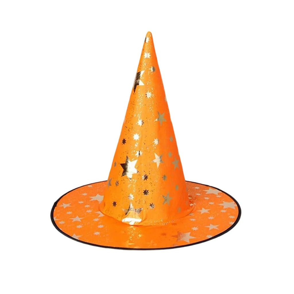 Halloween Hat Children Adult Masquerade Dress Up Magician Bronzing Wizard Pentagram Hat Halloween Party Witch Hat Favor Oasis Select Yellow One Size